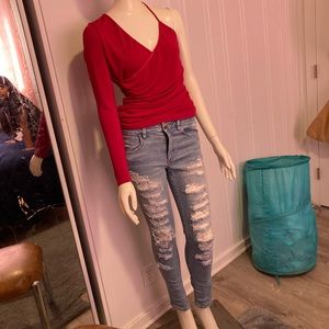 (set) Bebe sexy top(small) & AE skinny jeans(sz 6)
